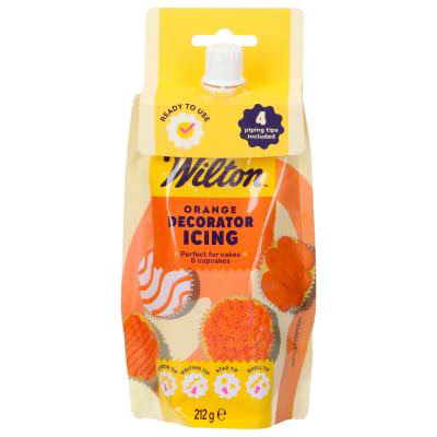 Tub gla�a Wilton amb 4 boquilles 212 g taronja