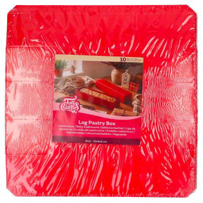 Set 10 caixes per torrons i bombons 32x6x6 cm verm