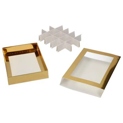 Set 10 caixes dol�os i bombons 20x14x3,5 cm or