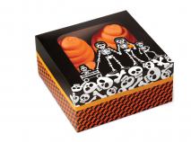 Juego 3 cajas para 4 cupcakes Esqueleto