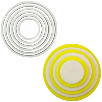 Juego 6 cortadores galletas Crculos plstico PME