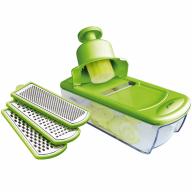 Set de 3 ratlladors i mandolina amb recipient