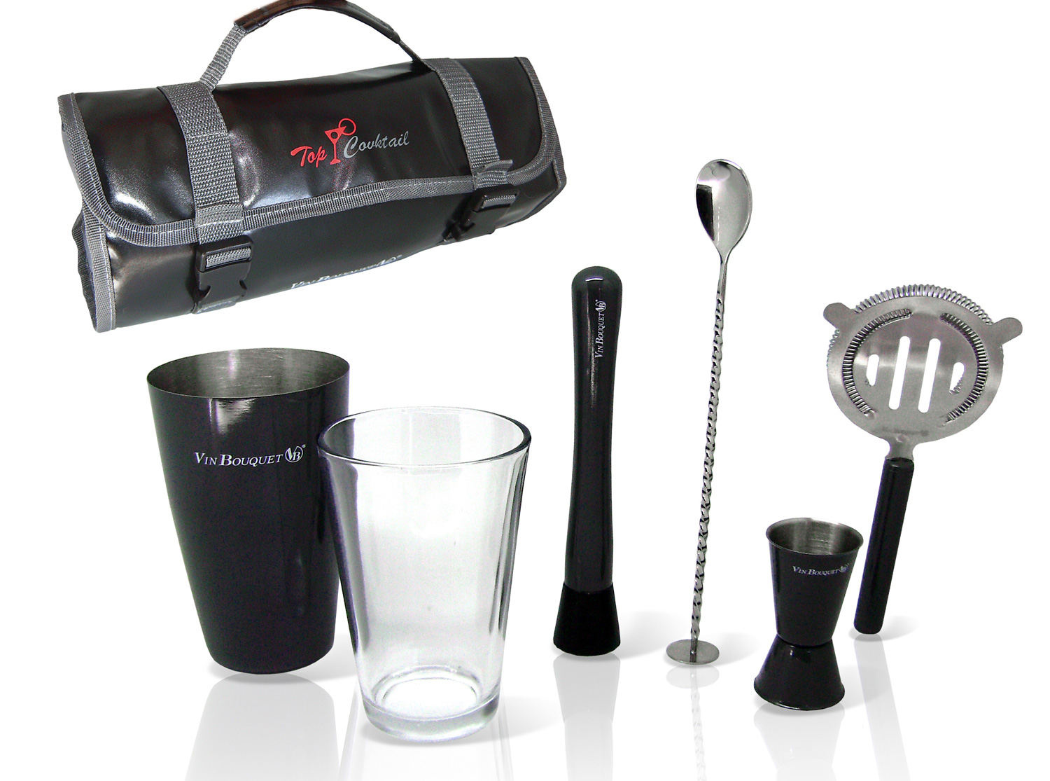 Set de cocteleria pro con estuche enrollable | Gadgets & Cuina