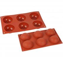 Molde semiesfera 6 cav. x80 ml