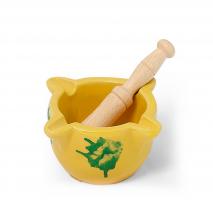 Mortero miniatura amarillo tradicional 8 cm