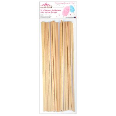 Set 25 palitos de madera para algod�n de az�car