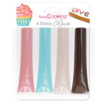 Set 4 tubos decoraci�n chocolate e icing