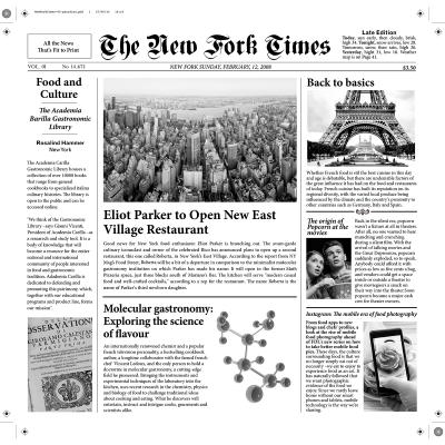 10 Papel peri�dico New Fork Times