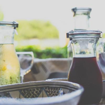 Botella Weck Juice con tapa, goma y clip