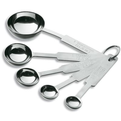 Juego 5 cucharas medidoras acero