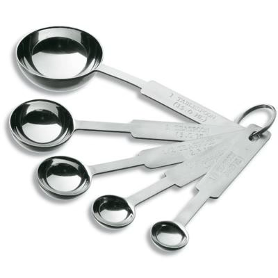 Juego 5 cucharas medidoras acero