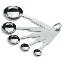 Juego 5 cucharas medidoras acero