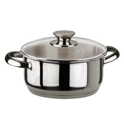 Cacerola acero Inoxibar Ecco con tapa cristal