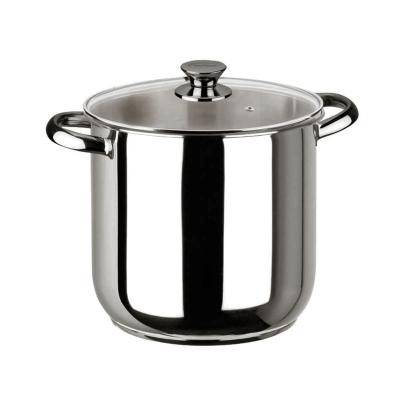 Olla alta para caldo con tapa cristal