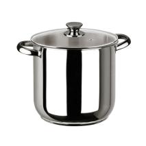 Olla alta para caldo con tapa cristal