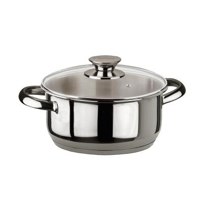 Cacerola acero Inoxibar Ecco con tapa cristal