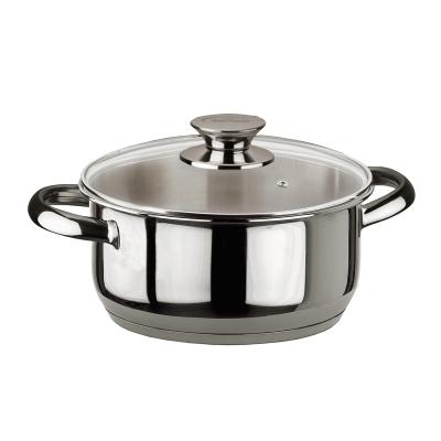 Cacerola acero Inoxibar Ecco con tapa cristal