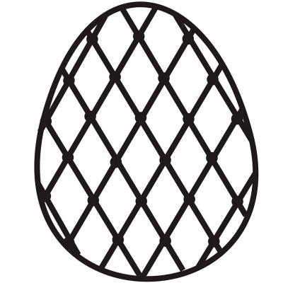 Molde Mona Pascua chocolate Huevo grabado rombos