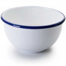 Bol acer esmaltat blanc blau