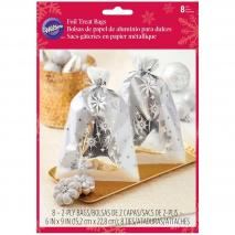 Bolsas galletas y dulces Wilton copos de nieve x 8