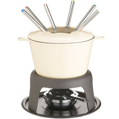 Fondue hierro fundido con 6 servicios