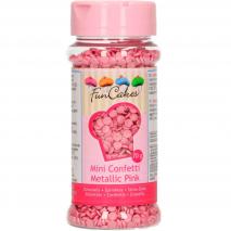 Funcake confeti rosa metálico 70 g