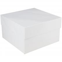 Caja para pasteles cuadrada blanca