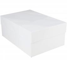 Caja para pasteles cuadrada blanca