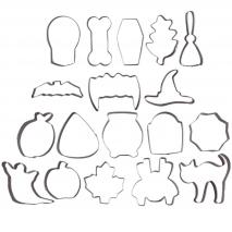 Set 18 talladors galetes metl.lics Halloween