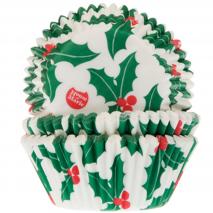 Papel cupcakes x50 Hoja Navidad