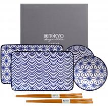 Set japons presentacin sushi makis Blue 6 piezas