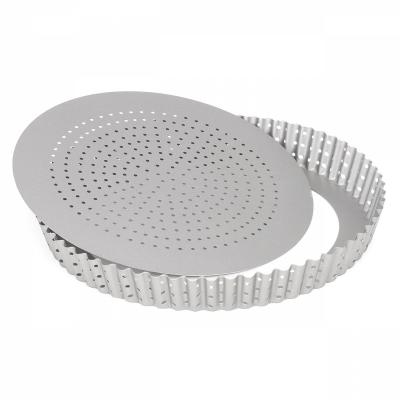 Molde redondo tartaleta perforado base m�vil