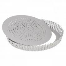 Molde redondo tartaleta perforado base mvil