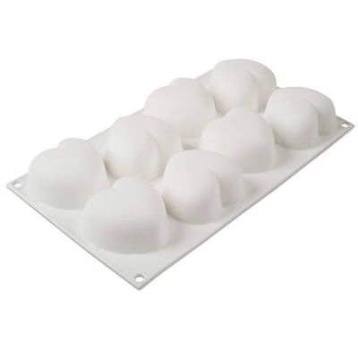Molde corazones silicona Amorini x 8 cav