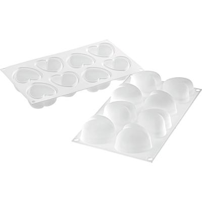 Molde corazones silicona Amorini x 8 cav