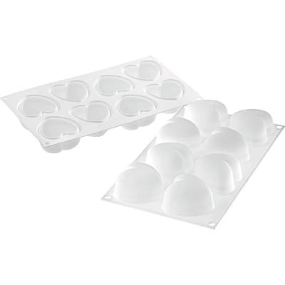Molde corazones silicona Amorini x 8 cav