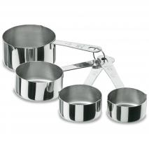 Juego 4 tazas medidoras acero