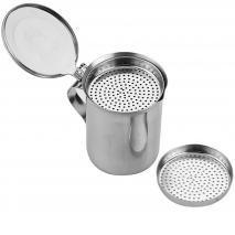Greixera acer amb tapa i colador Carn 0,5 l