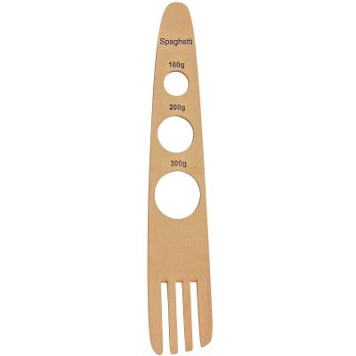 Medidor spaguetti con tenedor madera 29 cm