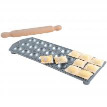 Placa 24 raviolis redondos 4x4 cm con rodillo