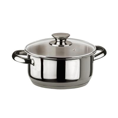 Cacerola acero Inoxibar Ecco con tapa cristal