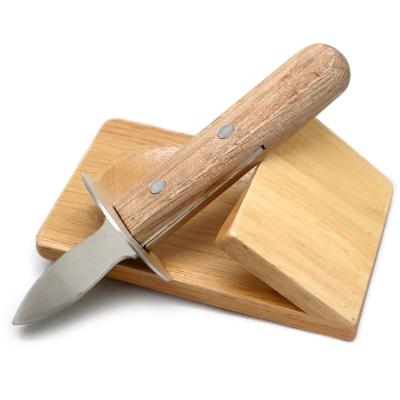Cuchillo para ostras base madera