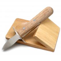 Cuchillo para ostras base madera
