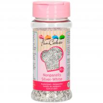 Sprinkles nonpareils 80 g plata i blanc