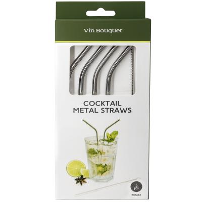 Set de 4 pajitas metal C�ctel