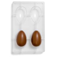 Molde policarbonato para chocolate Huevo x4