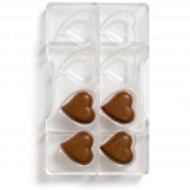 Molde policarbonato para bombones Corazn x8