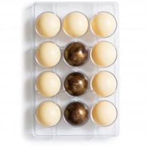 Molde policarbonato chocolate semiesfera x 12 5 cm