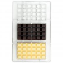 Molde policarbonato para bombones 3x Tableta 100g