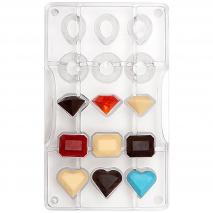 Motllo policarbonat per bombons Gemmes x15